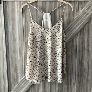 Small, Olivia Grey, Black and Cream racer back tank top